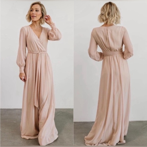 Baltic Born Lydia Maxi Dress Blush Size Medium - Picture 1 of 8